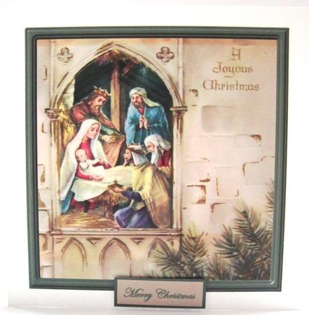 Baby Jesus Card with a Shaped Pyramid Layers by Annatjie van Wyk