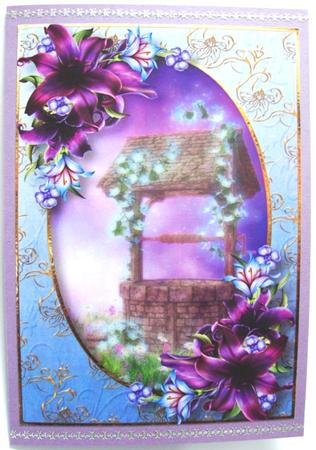 Fantasy Wishing Well & Deep Purple Lilies by Annatjie van Wyk