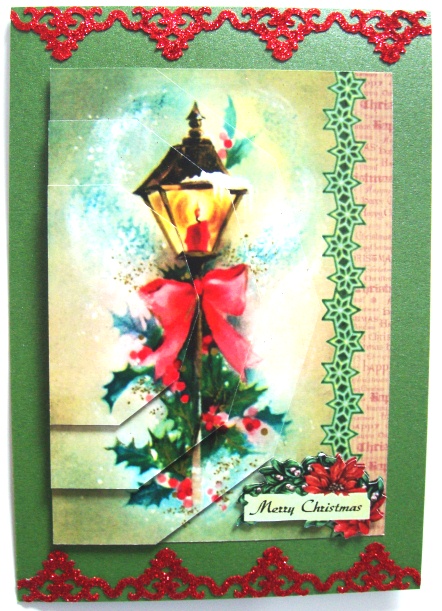 Christmas Lamp Post Vintage Side Stacker by Annatjie van Wyk