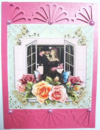 The Couple Window Box Card Front by Annatjie van Wyk