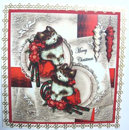 Vintage Kitten's Christmas by Annatjie van Wyk