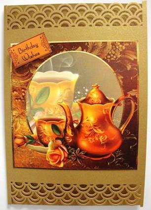 Golden Tea Time Quick Topper by Annatjie van Wyk