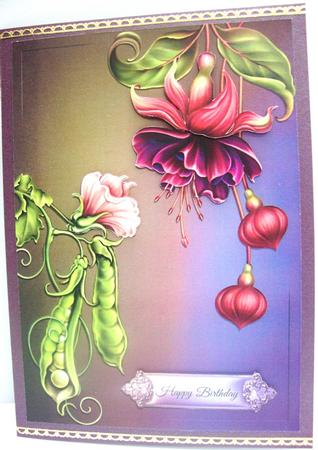 Sweat Pea Card Front by Annatjie van Wyk