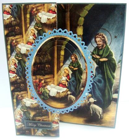 The Stable No Hole Fold Back Card by Annatjie van Wyk