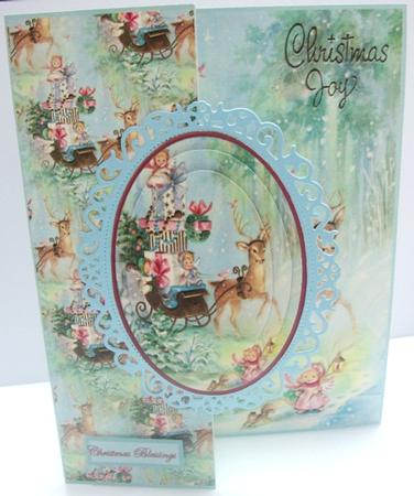 Santa Has Got Helpers No Hole Fold Back Card by Annatjie van Wyk