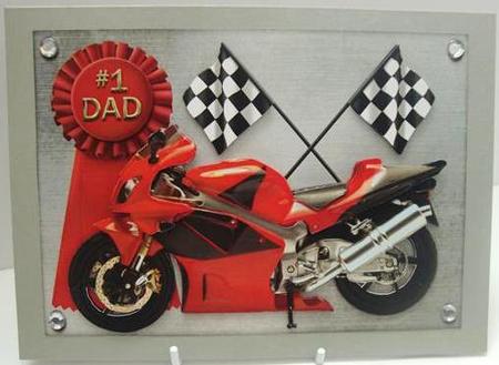 Red Motorbike Decoupage by Annatjie van Wyk