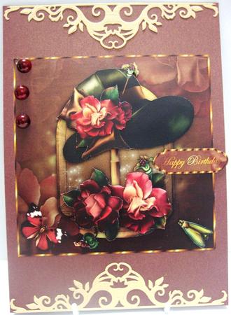 Autumn Roses 8" Square Card Mini-kit by Annatjie van Wyk