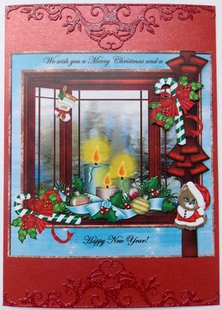 Bay Window Christmas Candles by Annatjie van Wyk