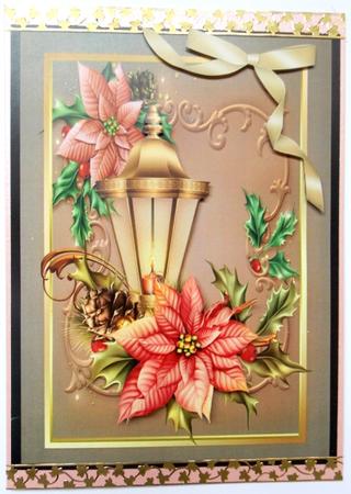 Lovely Christmas Lamp and Ponsetias by Annatjie van Wyk