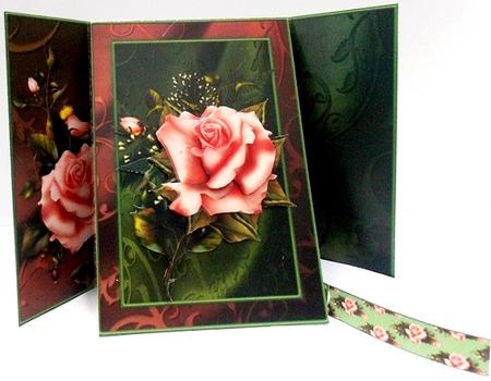 Sweet Rose - Gate Folded Easel by Annatjie van Wyk
