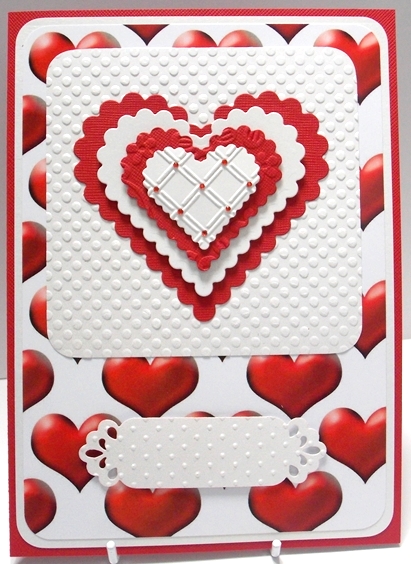 Red Hearts Backing Paper by Annatjie van Wyk