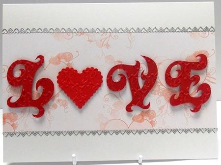 Valentine Hearts Background Paper in Rose Red by Annatjie van Wyk