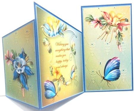 Honey Suckle Cascade Card with Decoupage by Annatjie van Wyk