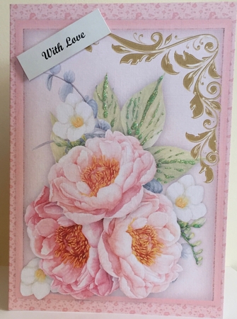 A5 Print, cut and fold , Blossom and Roses  by Anne Sutherland