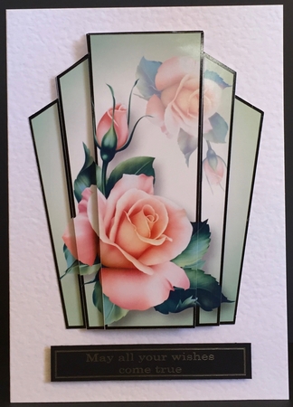 Art Deco Stacker - Beautiful Pink Rose by Anne Sutherland