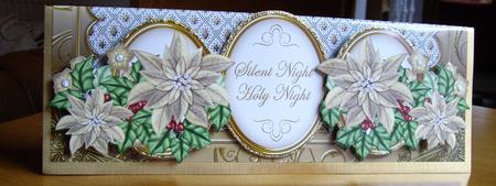 Gold Poinsettia Silent Night Large Dl Card Kit by Anne Sutherland