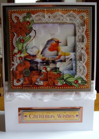Robin Borange Poinsettia 5in Zig Zag Corner Stacker by Anne Sutherland