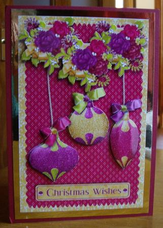 Christmas Wishes Card Front Sheet by Anne Sutherland