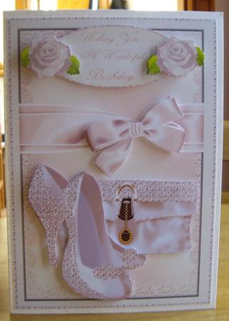 Pink and Peach Wedding Anniversary, Birthday Quick Card by Anne Sutherland