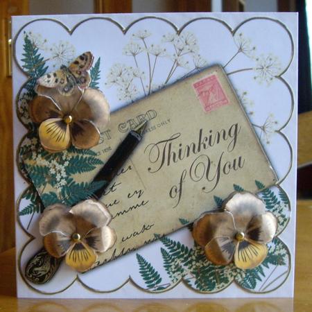 Tea Pansy Thinking of You 6in Scallop Step by Step by Anne Sutherland