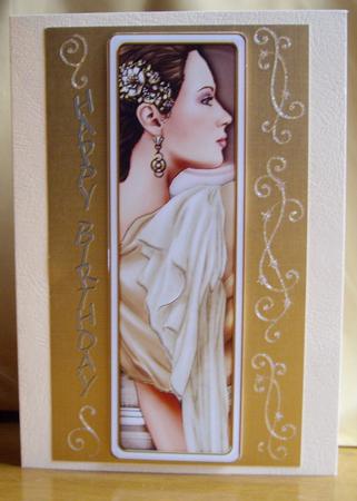 Art Deco Ladies Toppers/bookmarks Gold by Anne Sutherland