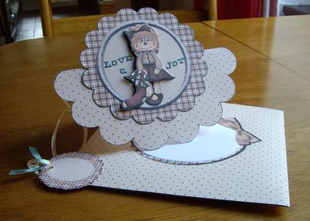 Love & Joy Over the Edge Card & Envelope by Anne Sutherland