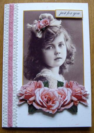 Mini Kit Vintage Girl with Roses by Anne Sutherland