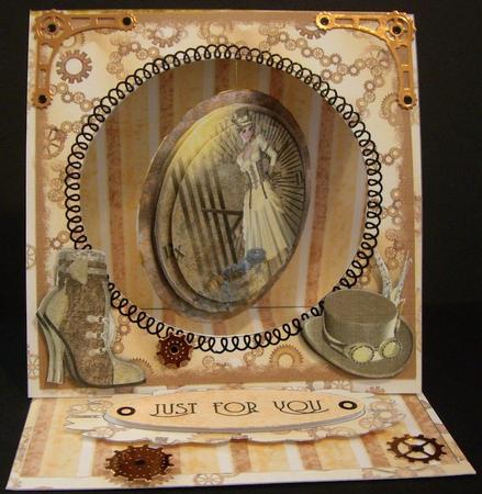 Hanging Easel Card - Steampunk by Anne Sutherland