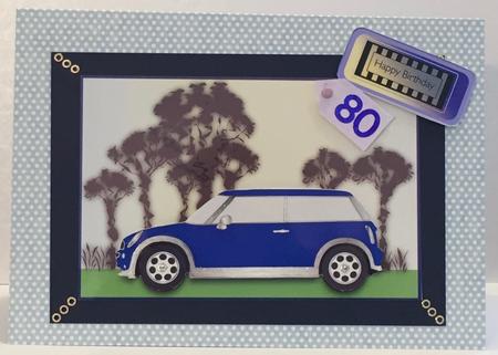 Mini Car for Fathers Day or Birthday by Anne Sutherland