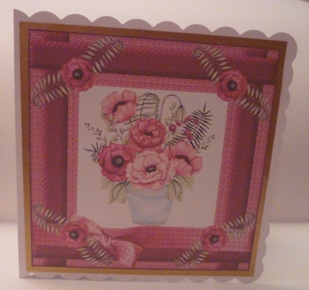 3 Red poppies card fronts/toppers 1 by Anne Jackson
