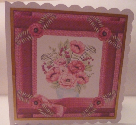 3 Red poppies card fronts/toppers 2 by Anne Jackson