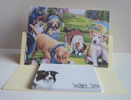 2020  calendar portrait  FORE! Pups by Anne Jackson