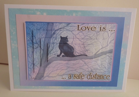 Love is a safe distance - ref coronavirus - pyramage by Susan Alison by Anne Jackson