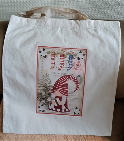 Christmas Decoupage Nordic Gnome Topper 4 by Anne Jackson