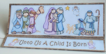 LARGE DL CARD, DECOUPAGE AND ENVELOPE KIT - PRAISE HIM by Anne Jackson