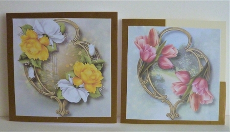 Gorgeous Flowers On Golden Frame Bumper kit 3 by Anne Jackson