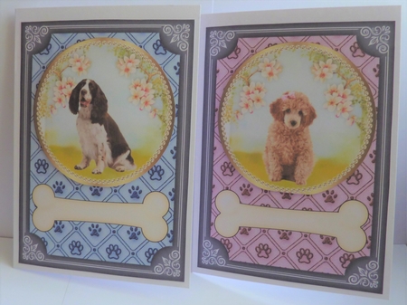 2 Cute dog card fronts 3 by Anne Jackson
