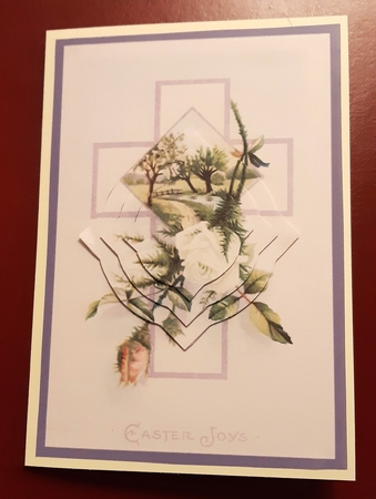 Vintage Easter Cross Splendid Pyramid by Anne Jackson