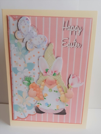 Cute Easter Gnome 2 Scalloped Edge Envelope Card by Anne Jackson