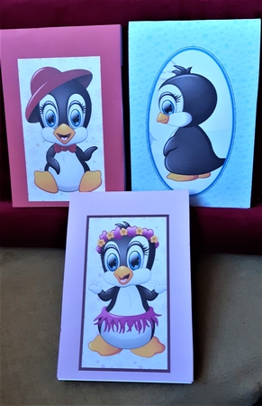 Christmas Penguins 4 x Bookmarks 5 by Anne Jackson