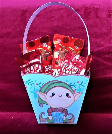 CHRISTMAS BASKET - ELVES by Anne Jackson