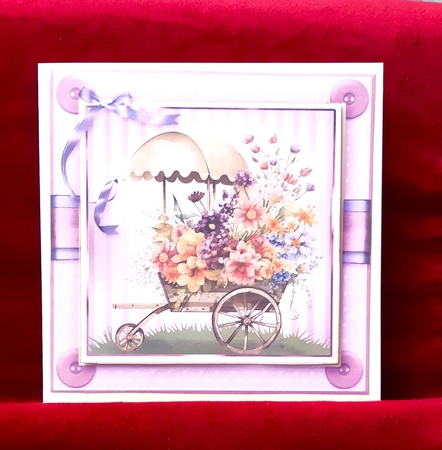 Floral Wooden Wagon BUNDLE- 2 by Anne Jackson