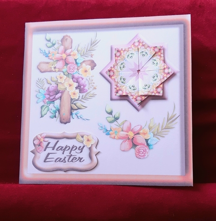 Easter Wooden Cross Teabag topper Tile #1 by Anne Jackson