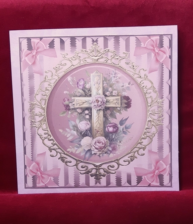 3 Floral cross card fronts/toppers 1 by Anne Jackson