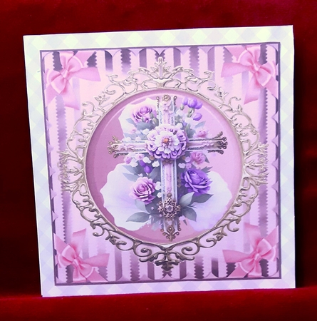 3 Floral cross card fronts/toppers 6 by Anne Jackson