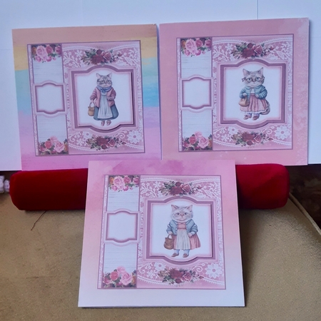 Kitty Granny card front by Anne Jackson