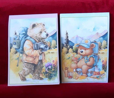 2 Wanderlust bear notelets (ink saver) 3 by Anne Jackson