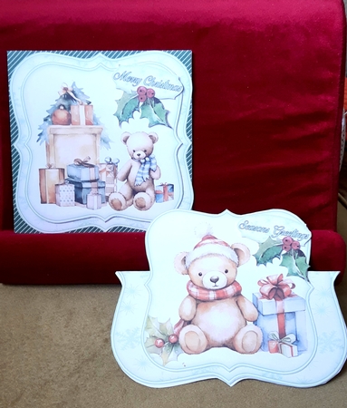 Christmas Bear Over The Edge Mini Kit   7X7 by Anne Jackson