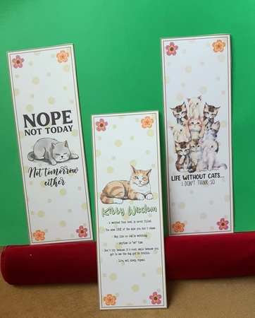 Moody cats 4 x bookmarks 5 by Anne Jackson