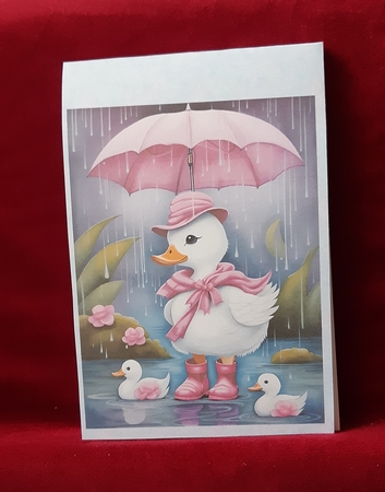 Tales of a Duck..Rainy Day at the Pond A4 by Anne Jackson